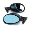 Pair California Classic Style Door Wing Blue Side Mirror Hot Rod Rat Rod Muscle Car Universal Vintage Black