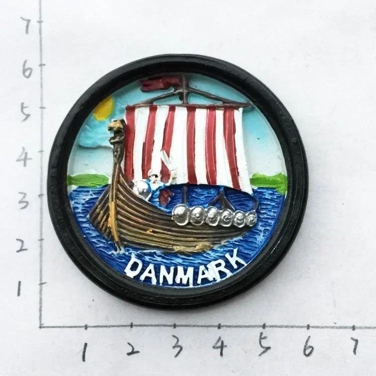 Nordische Dänemark Kühlschrankmagnete Dekorative Kunsthandwerk Sammlung Geschenk Kopenhagen Royal Crown Tourismus Memorial Kühlschrankaufkleber