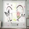 Liebe Schmetterling Blumen Tüll Vorhänge für Wohnzimmer Schlafzimmer Voile Sheer Vorhang Fenster Home Decor Vorhänge