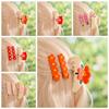Colorful Acetic Acid Shark Clip Rhinestone Back Head Hair Grab Cute Sakura Barrettes  Girls