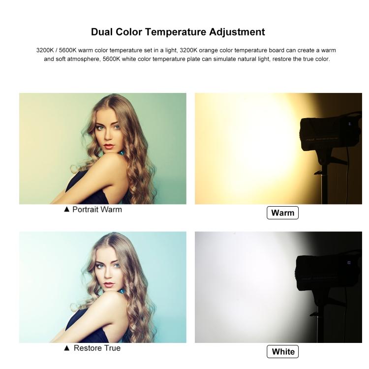 PULUZ 220V 120W Studio Video Light Dual Color Temperature Built-in Dissipate Heat System with Remote Control