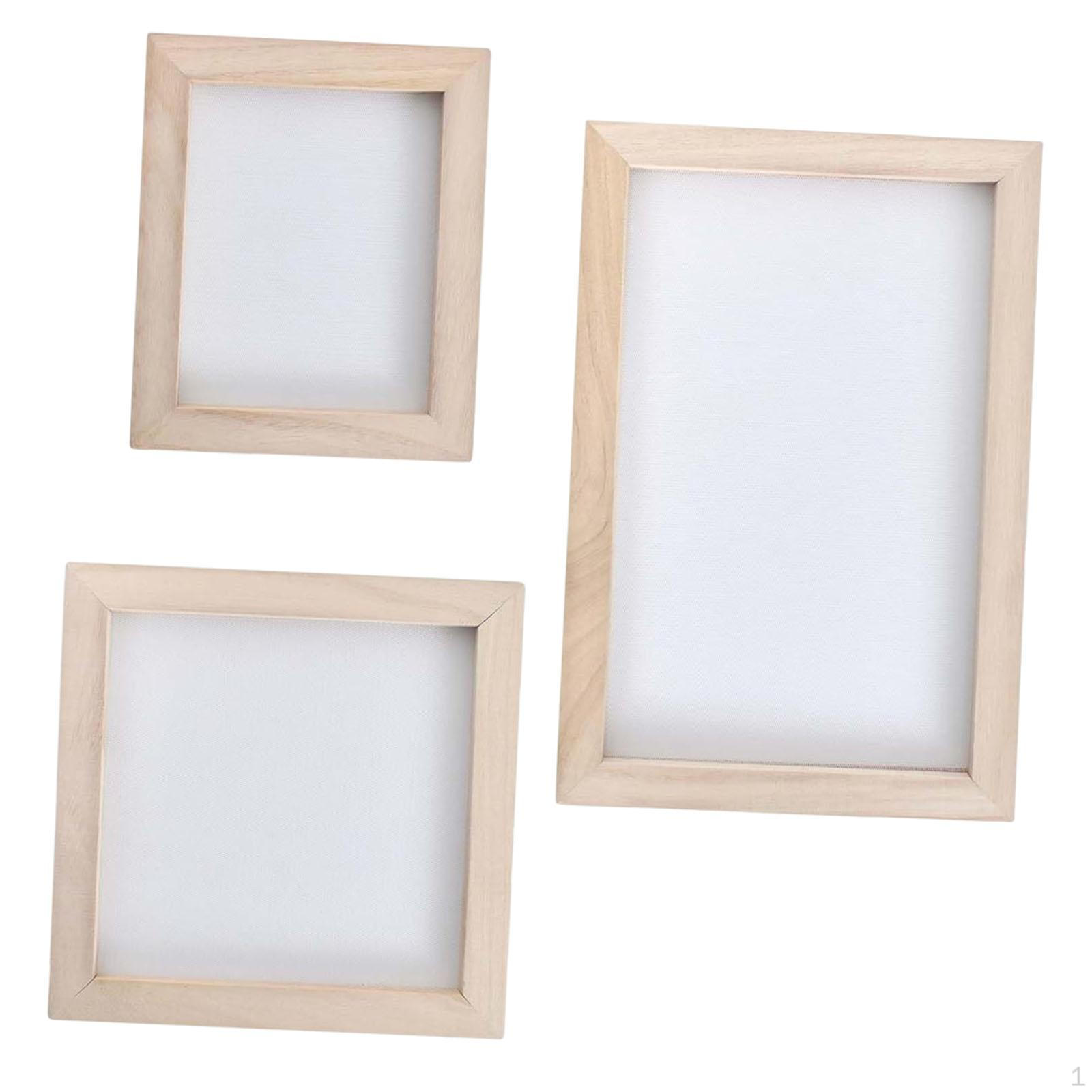 

3 шт. Деревянная рамка для изготовления бумаги для детей и взрослых, ручная работа, полезная, простая в использовании сетка для изготовления бумаги