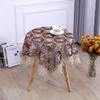 Teetisch Tischdecke Rechteckig Haushalt Teetischbezug Wohnzimmer Staubdicht Esstischdecke Stoff mit Spitze Neue Abdeckung Tuch Rund