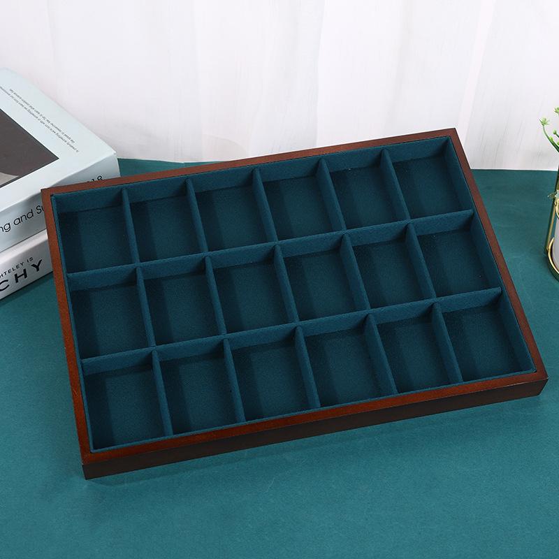 Walnut Jewelry Display Tray for Rings, Necklaces, and Bracelets