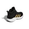 Adidas Cross Em Up 5 Fabric Casual Slip Resistant Abrasion Resistant Mid top Children's Basketball Shoes Black Gold GX4790