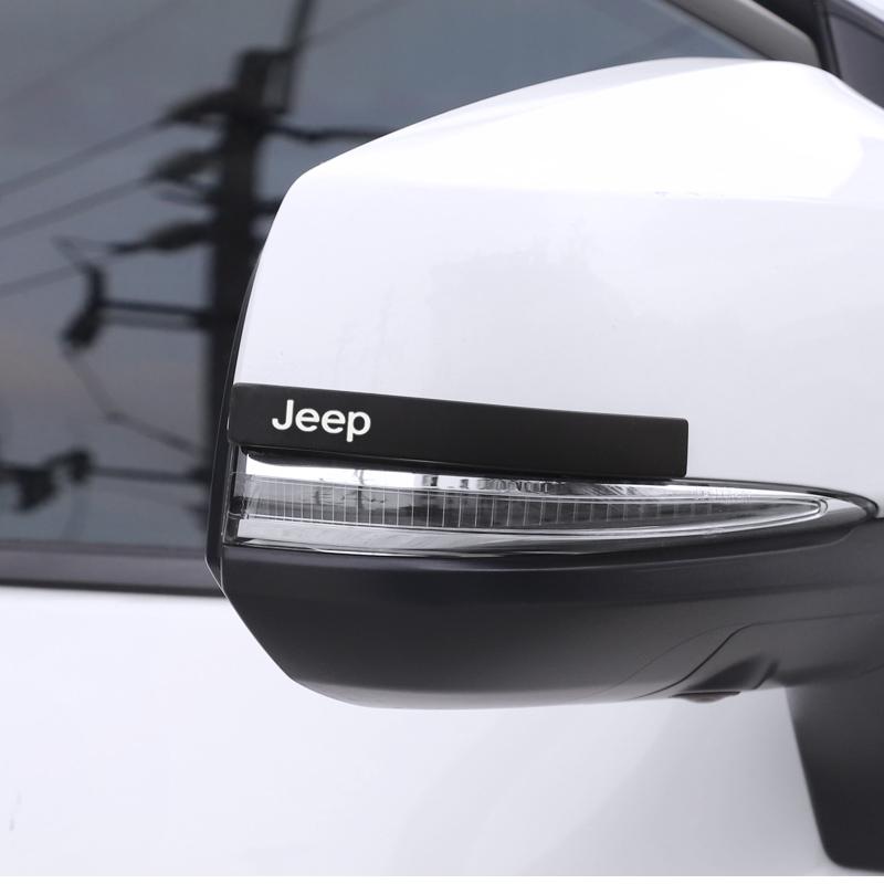 6Pcs Car Door Mirror AntiCollision Strip Anti Scratch Sticker For Jeep Renegade Wagoneer Avenger Recon Wrangler JK Gladiator