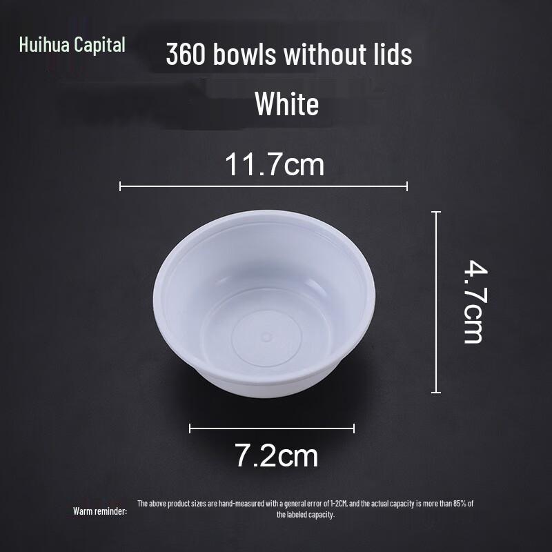HUIHUADU Thickened Disposable Round Plastic Takeout Containers
