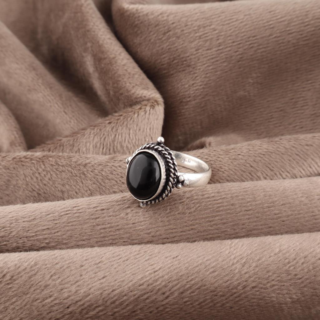 Schwarzer Turmalin Ring Edelsteinschmuck, 925 massiver Sterlingsilberring, Handgefertigter erstaunlicher Ringschmuck Geschenk für sie