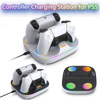 RGB Controller Charging Station for PS5 Playstation5 DualSense Wireless Charging Station