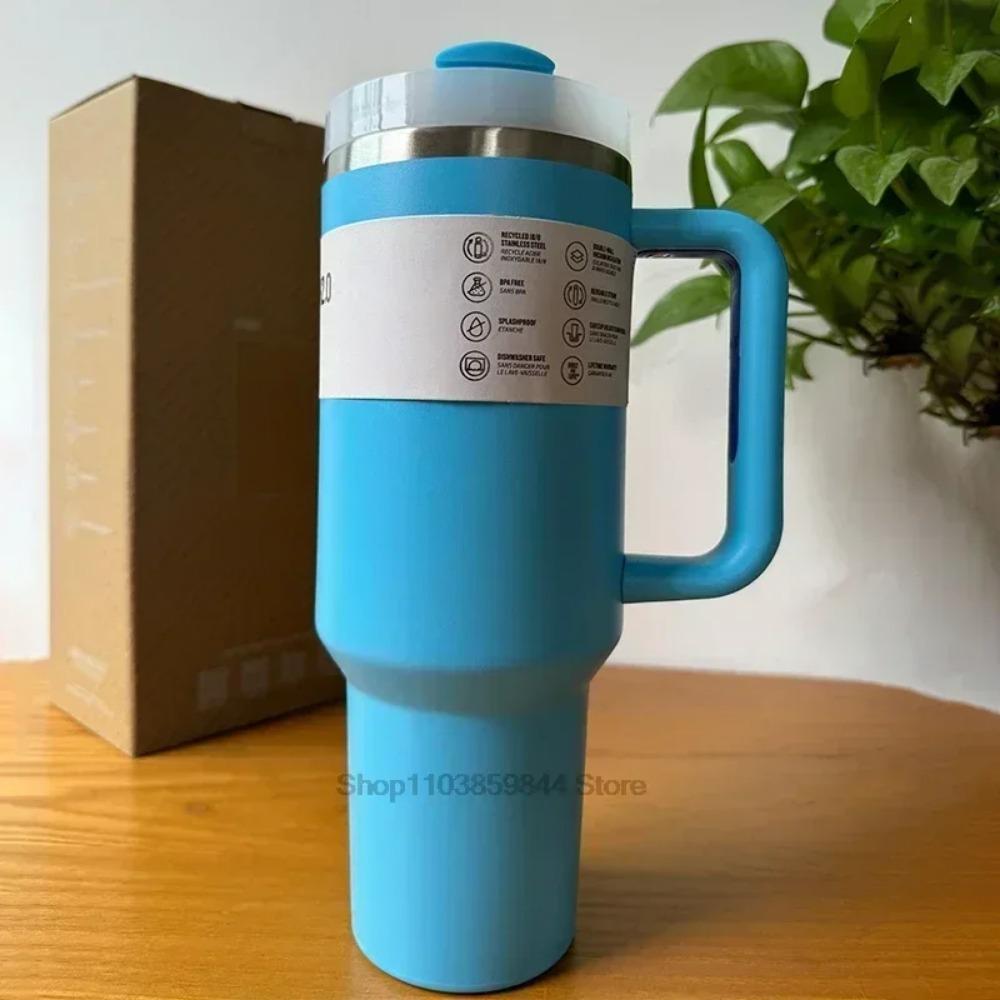 2025 Large Capacity 40Oz Stainless Steel Vacuum Flask - Insulated Tumbler Cup with Lids and Straws, Perfect for Travel