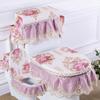 3pcs/Set Toilet Seat Cover Toilet Water Tank Cover Closestool Dust Covers Toilet Seat Cushion Detachable Toilets Cover Cloth