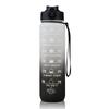 1 Liter Motivations-Wasserflasche mit Strohhalm-Mundstück Mit Zeitmarkierung Auslaufsichere Sport-Wasserflasche Für Fitnessstudio Camping Tour