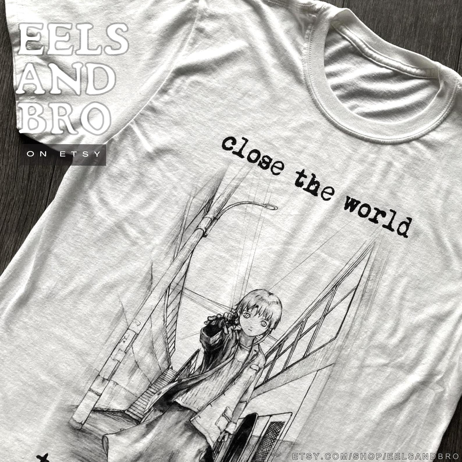 LAIN / Close the World Open the Next / Serial Experiments Lain BLACK Ver. T-Shirt XL