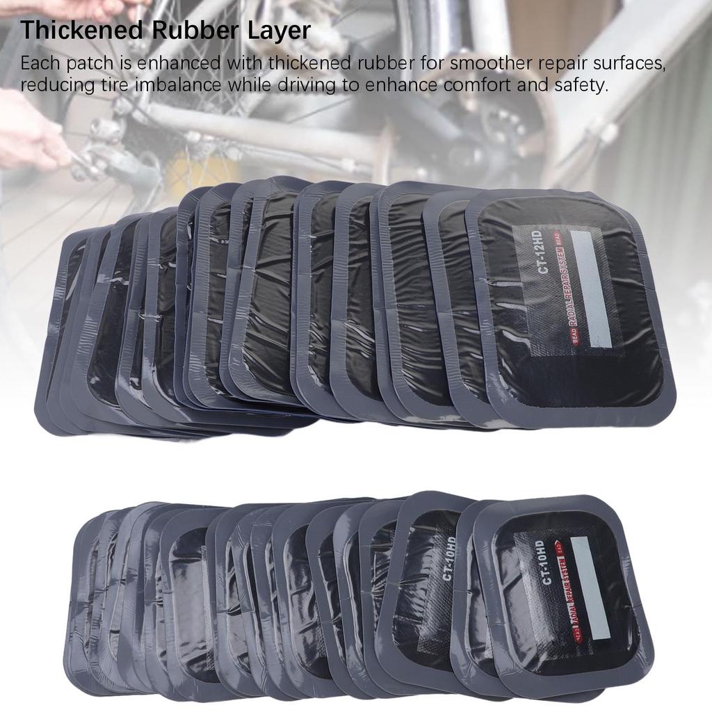 40 Pcs Tire Patch Rubber Thickening Strong Adhesive Repair Kit Motorcycle Car Tire Tube