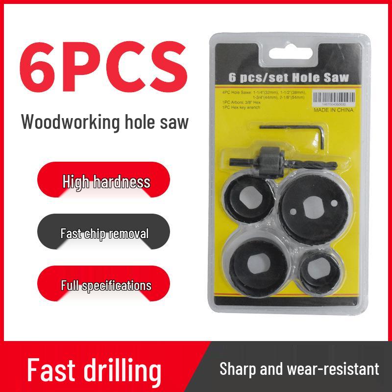 Woodworking Hole Saw Set for Drilling Gypsum Board and Plastic