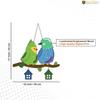 Cute Pair of Birds Wooden Wall Hanging for Home Decoration | Garden Balcony | Office | Cafe | Decorative Door Hanging | Festive Decor Art Items