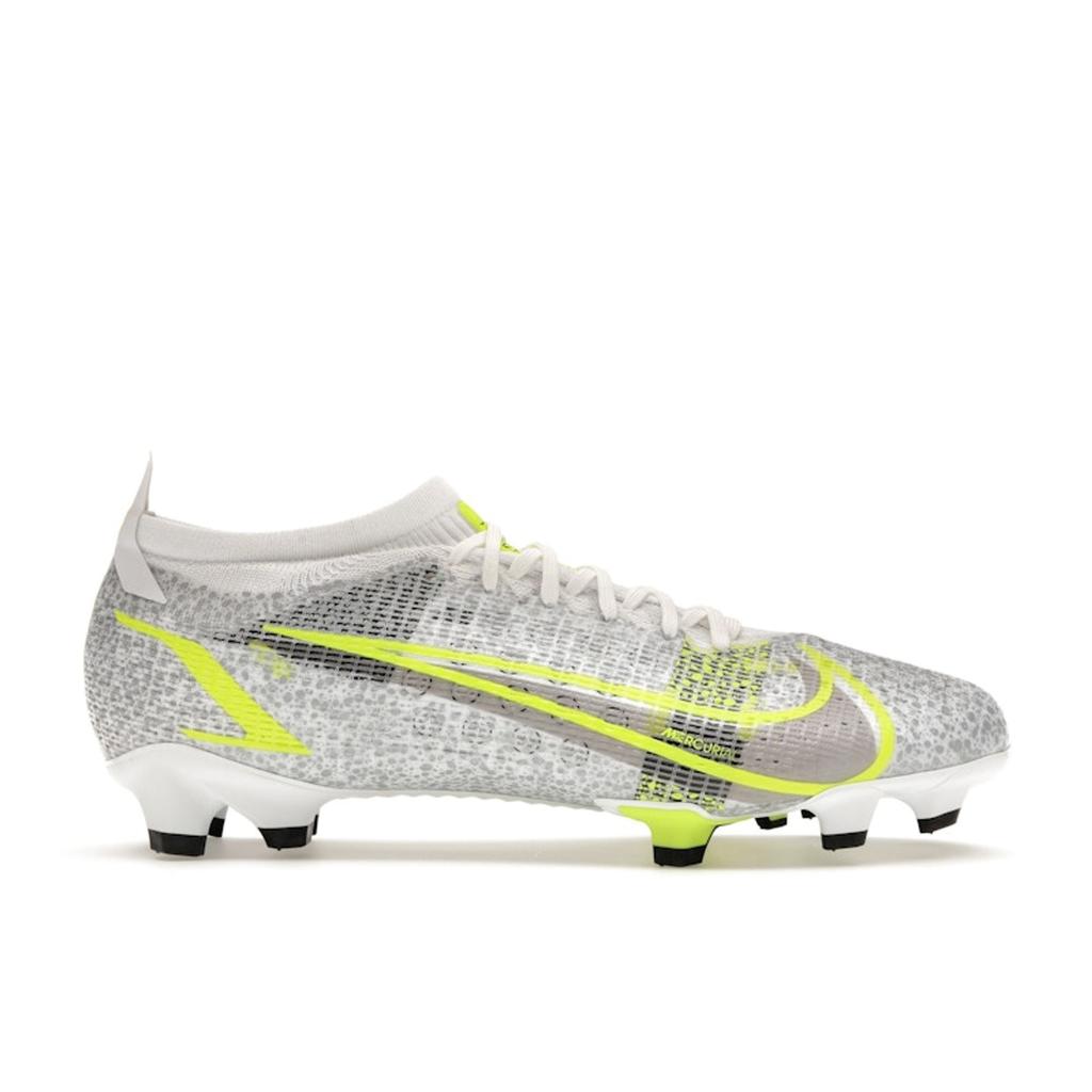 Nike Mercurial Vapor 14 Pro FG Metallic Silver Volt Men Sneakers White Black CU5693-107