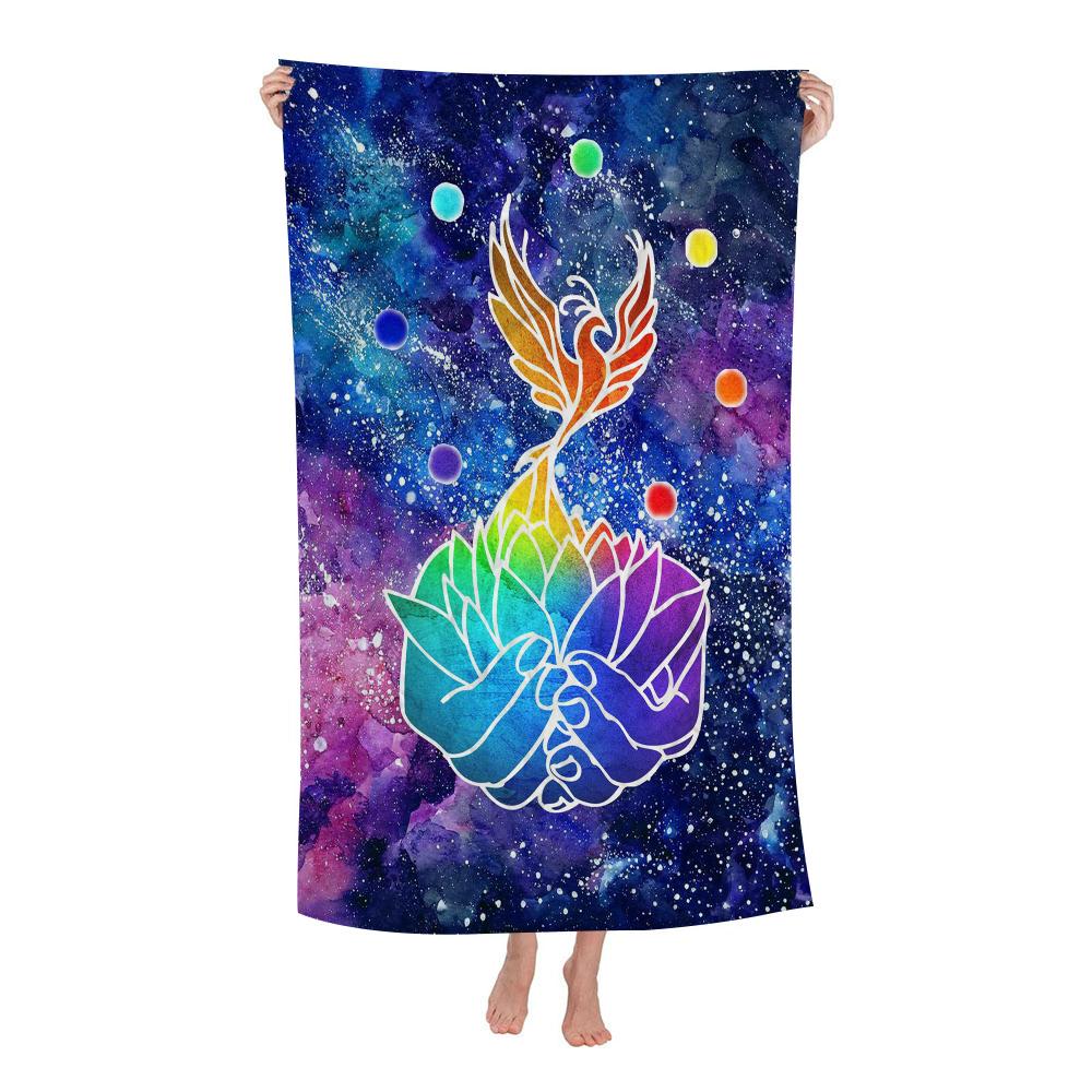 Statua Buddha Indiana Meditazione Chakra Microfibra Asciugamano da Spiaggia Assorbente Asciugatura Rapida Yoga Nuoto Resort Arrampicata su Montagna Asciugamano