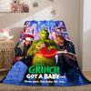 Christmas Gift Comedy Movie How the Grinch Stole Christmas blanket home warming, four season bed decoration sofa cover flannel throwing blanket K10