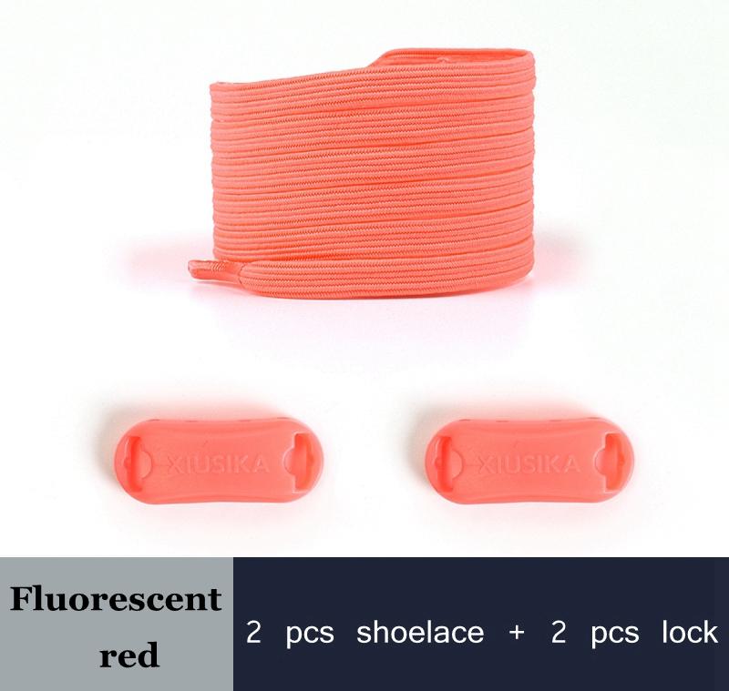 1 Pair No Tie Shoe Laces Elastic Laces for Sneakers Flat Shoelaces Without Ties Shoelace with Lock for Kids Adult Shoestrings