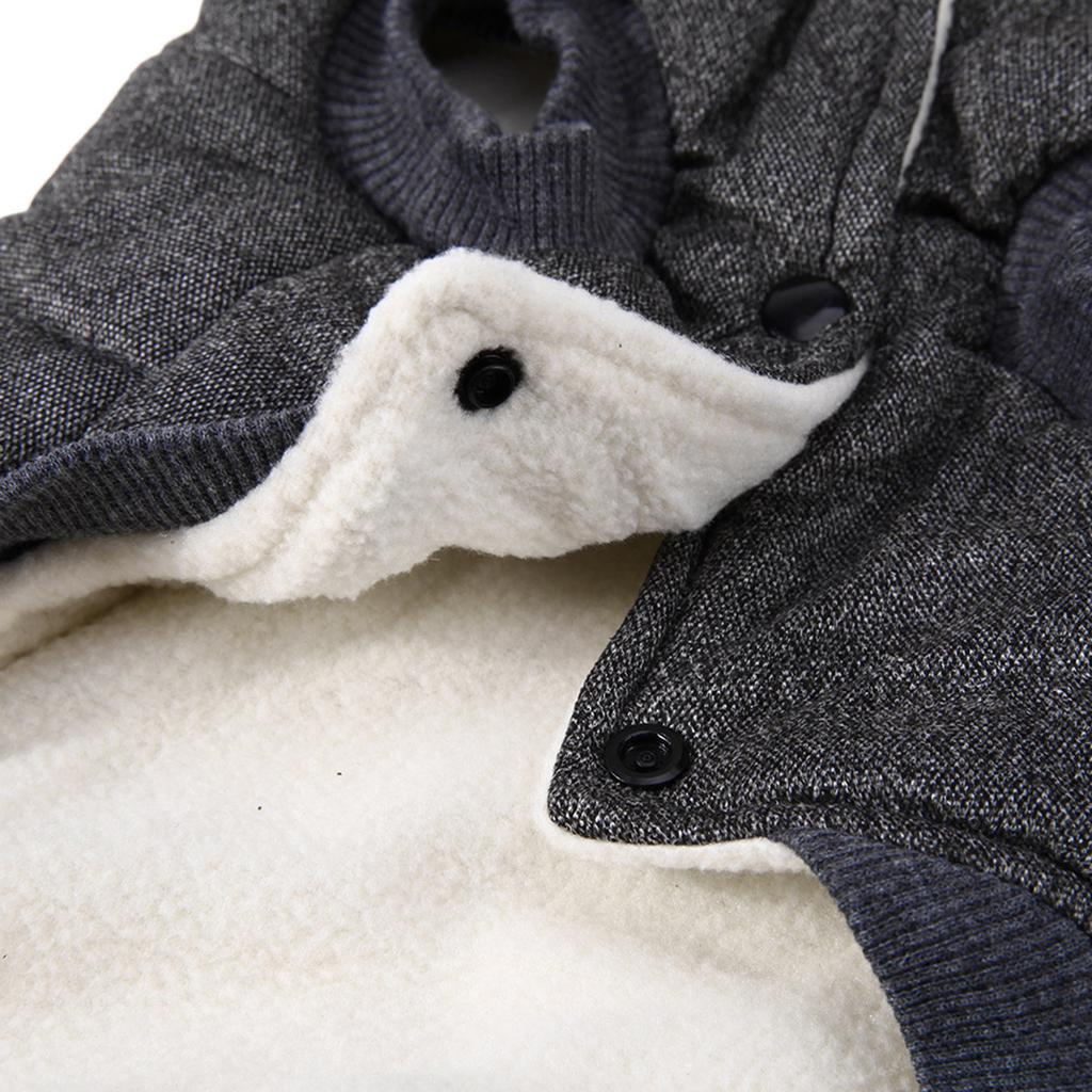 Jacket, Sweatshirt, Winter Down Jacket, Anumal Domestic Hooded Coat, Warm Clothes For Large Medium Dogs (L (Chest: 44cm, Neck: 29cm), Gray)