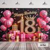 2D 1 Piece - 18th Birthday Celebration Item. Polyester Material Suitable for Home Room and Wall Decoration.