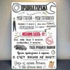 Vintage Metal Wall Art Russian Sign  Funny Retro Plaque for Man Cave Garage Workshop