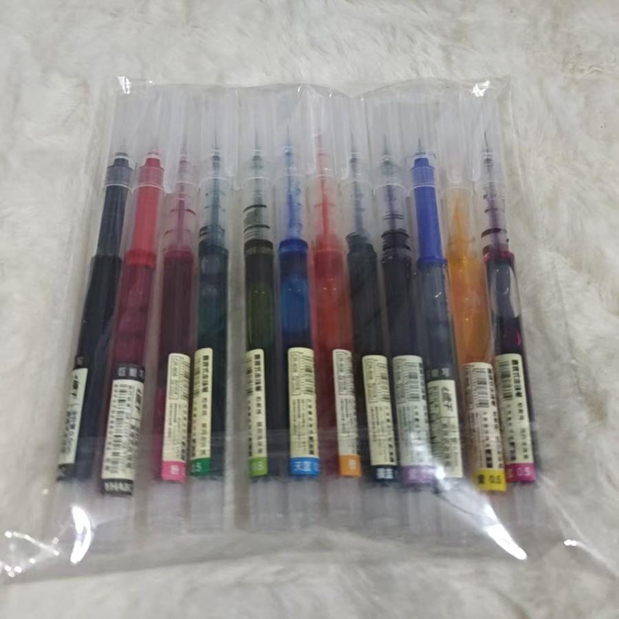 

Цветная быстросохнущая гелевая ручка-роллер - Прозрачные офисные канцелярские товары 0.5mm