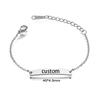 Lemegeton Custom Name Bracelet Engraved Name Pendant for Women Men Personalized Stainless Steel Charm Bracelet Jewelry Gifts