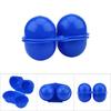 Plastic 2pcs Eggs Carrier Storage Box container For Outdoor Picnic Camping Use(Blue)