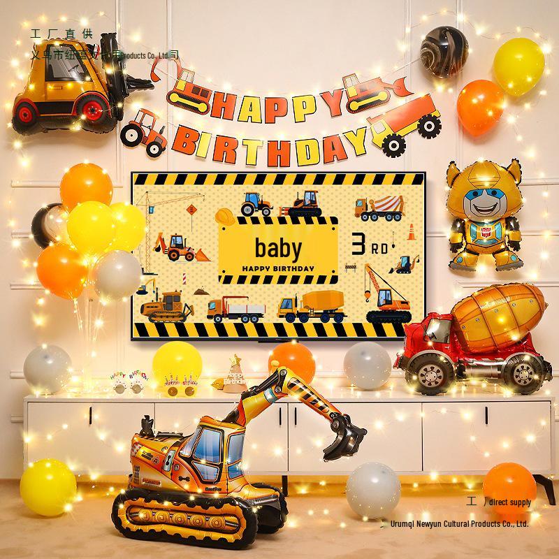 Decoração de Balões de Carro para Festa de Aniversário de Meninos (Idades 2-3)