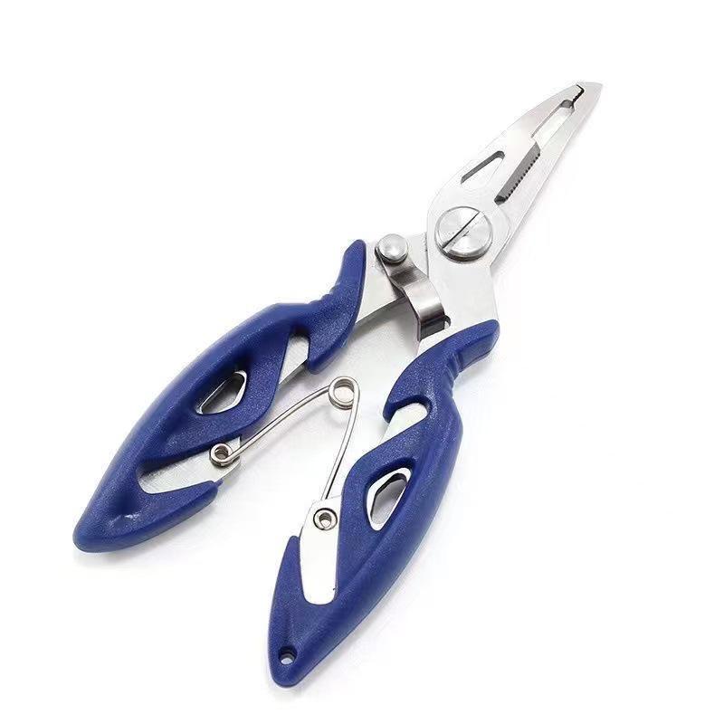 Multi-Functional Fishing Pliers: Lure Handling, Line Cutting, Hook Removal, Lead Cutting, and Line Tying Tool.