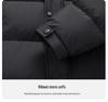 Couple's Long Black Hooded Duck Down Jacket - Thick, High Fill Winter Outerwear