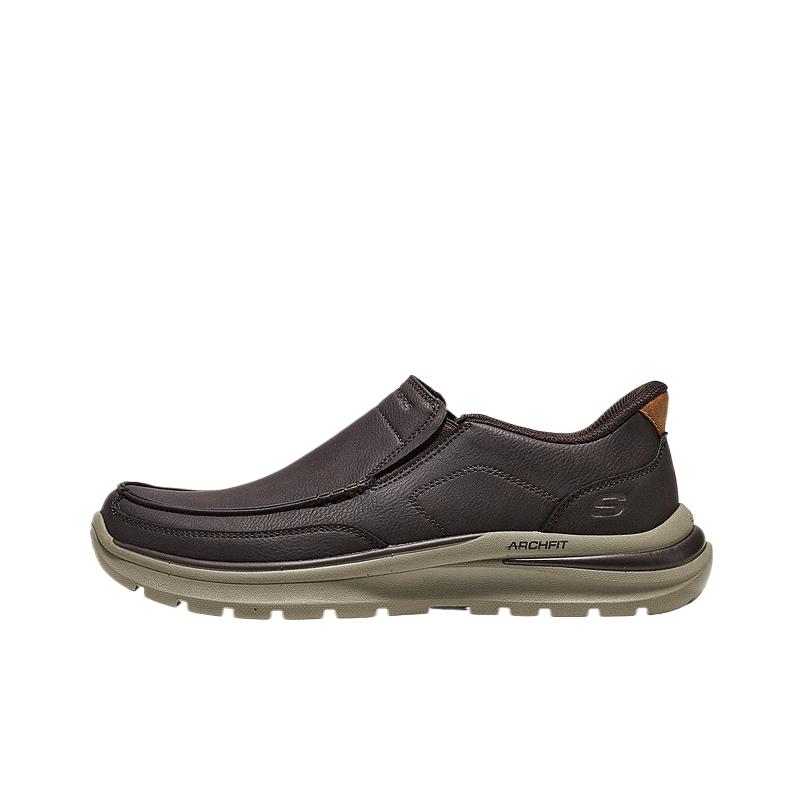 Skechers USA Mens Classic Comfortable Solid Low-Top Casual Shoes Men sneakers 205917-CHOC 39.5
