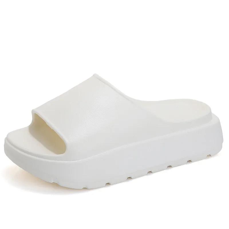 Fashion Summer Thick Sole Eva Beach Slippers Women Thick Platform Indoor Home Slides Woman Light Non Slip Bathroom Flip Flops Shoes 2024