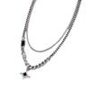 Black Star Choker Necklaces Neck Decoration Stacking  Necklace Double Link Chains Necklace  Women