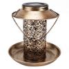 Solar Bird Feeder Solar Powered Garden Light Portable Hanging Hollow Out Courtyard Lamp