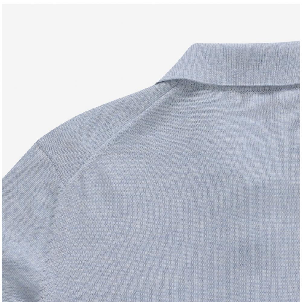 Maison Kitsune Mm00211kt1036 H410 Bold Fox Head Patch Polo Herren Strick