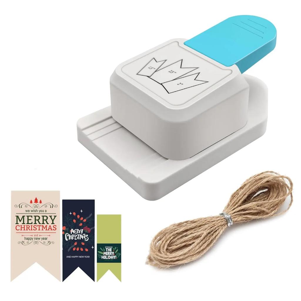 3-in-1 craft label punch, 1.5/2/2.5-inch gift label punch, DIY punch for scrapbooking craft perfume