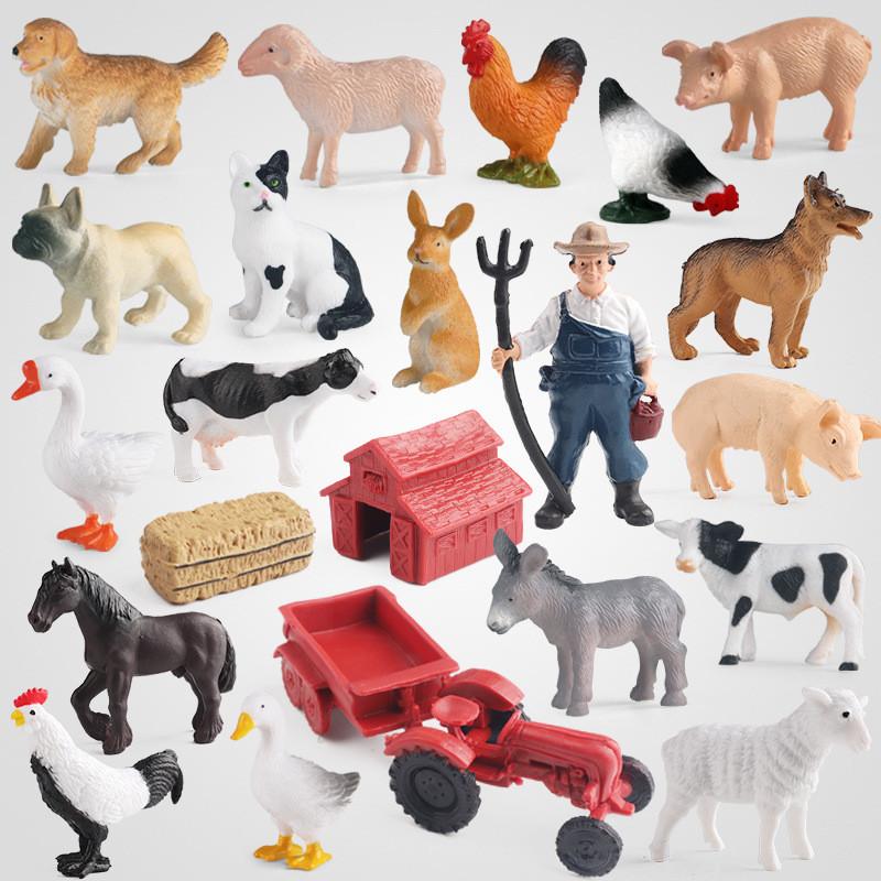 Kunststoff-Bauernhoftierfiguren-Set Mit Realistischem Design Für Pädagogisches Spiel Und Sammler
