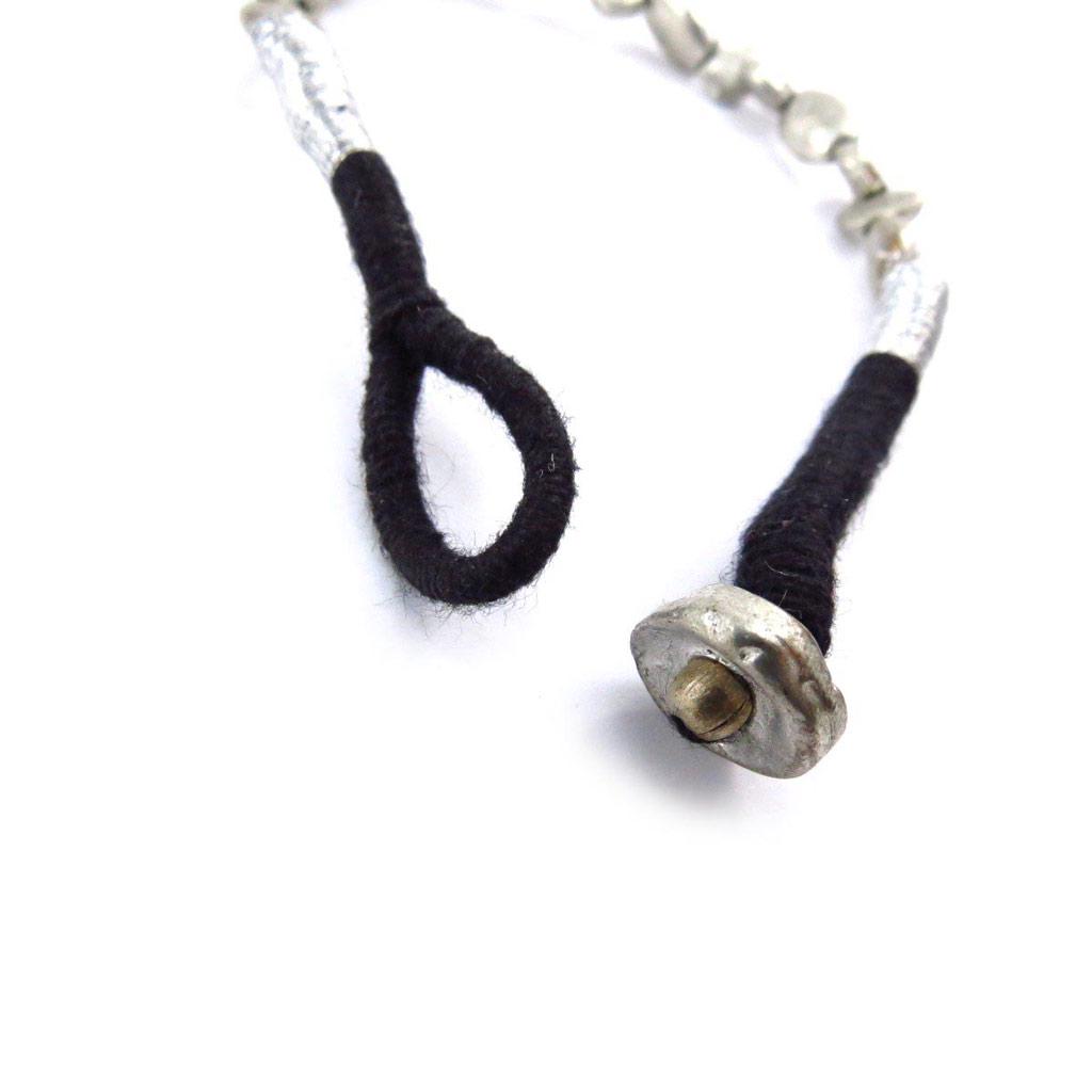 Les Trésors De Lily [J6333] - Designer Bracelet 'Kilimanjaro' Aged Silver