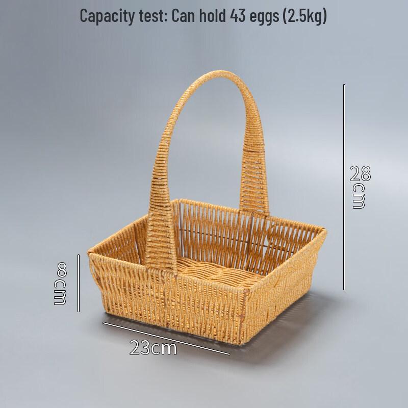 Versatile Hand-Woven Imitation Rattan Basket