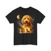 Goldendoodle Howling To The Moon Vintage 90s Tee Mystical Dog Art T-Shirt