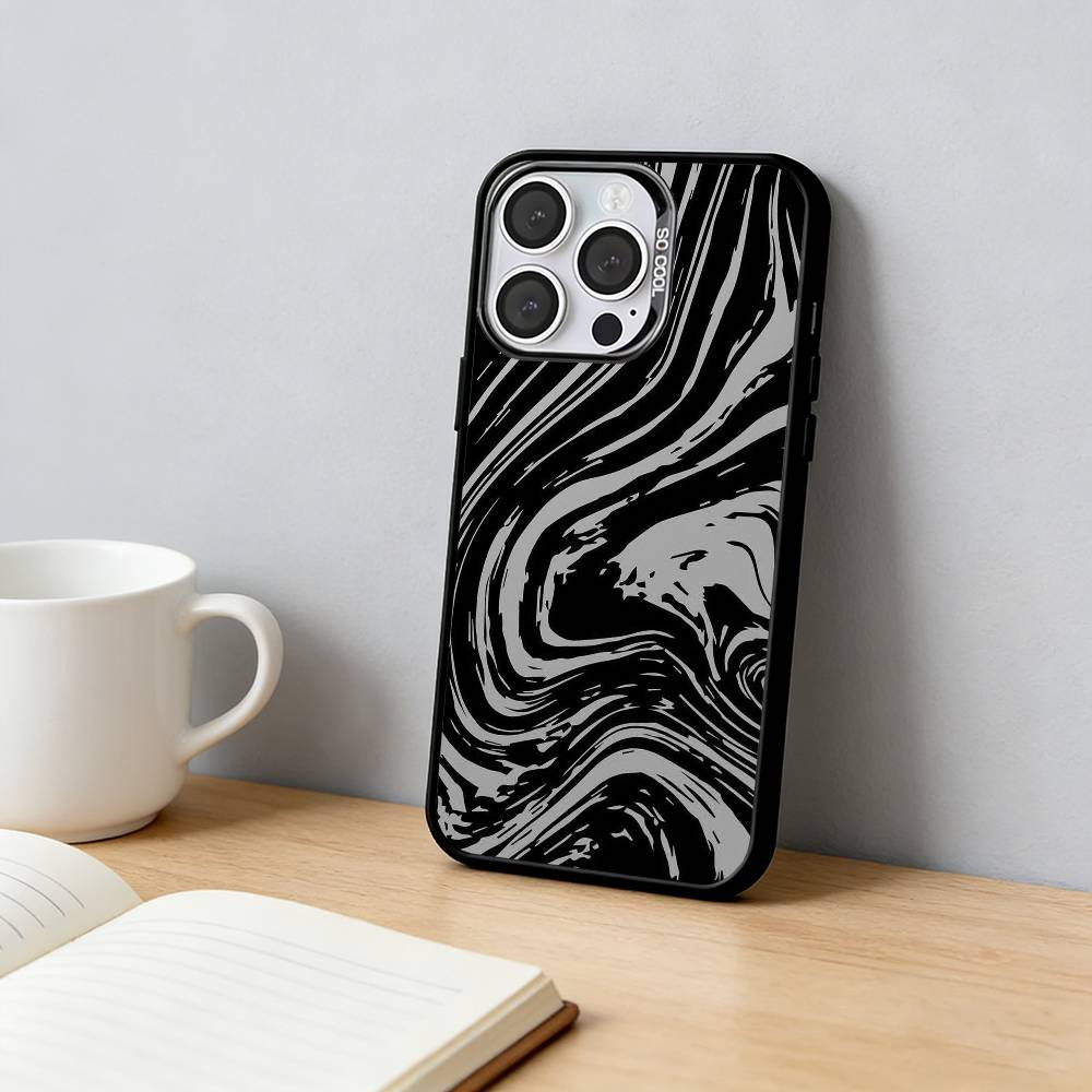 

Creative lines Phone Case For iPhone 17,16,15,14,13,12,11 Plus,Pro Max,XS,Colorful Silver Phone case Funda Cover iPhone16se4