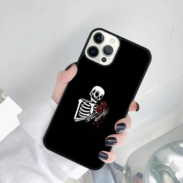 Aesthetics Skeleton Phone Case Cover For iPhone 17 Air 15 Pro MAX 16 Plus 14 12 11 13 Coque
