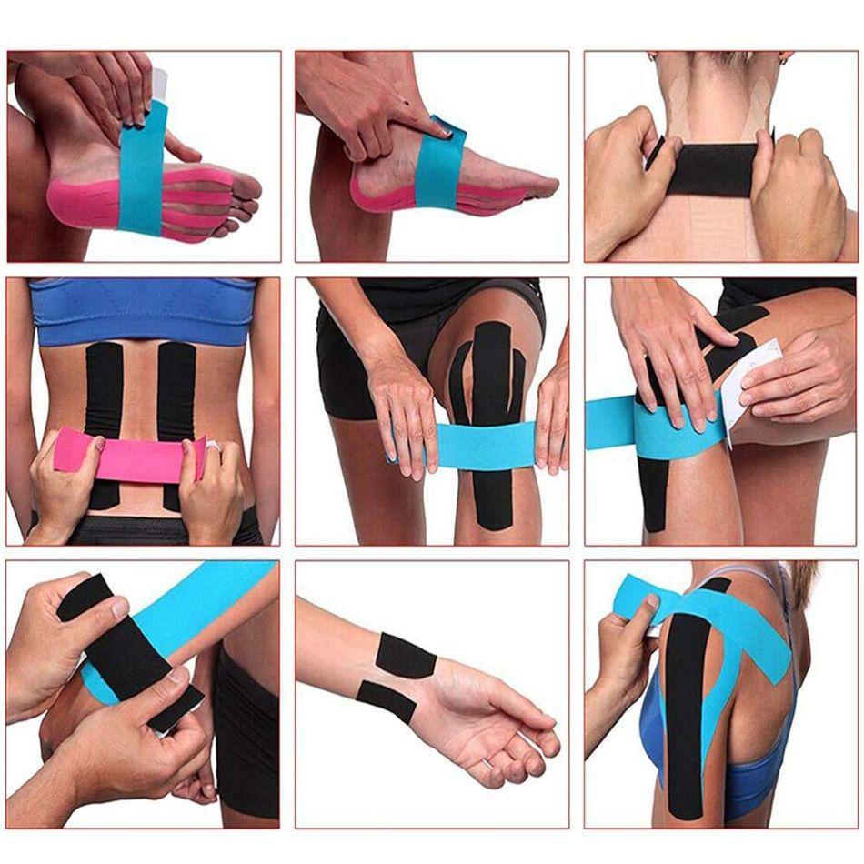 Elastic Viscose Kinesiology Tape: Professional Sports Muscle Support for Sprains, Strains, and Soreness.
