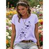 T-shirt da donna a maniche corte stampata in 3D, abbigliamento taglie forti da donna, alla moda e versatile, casual, per l'uso quotidiano
