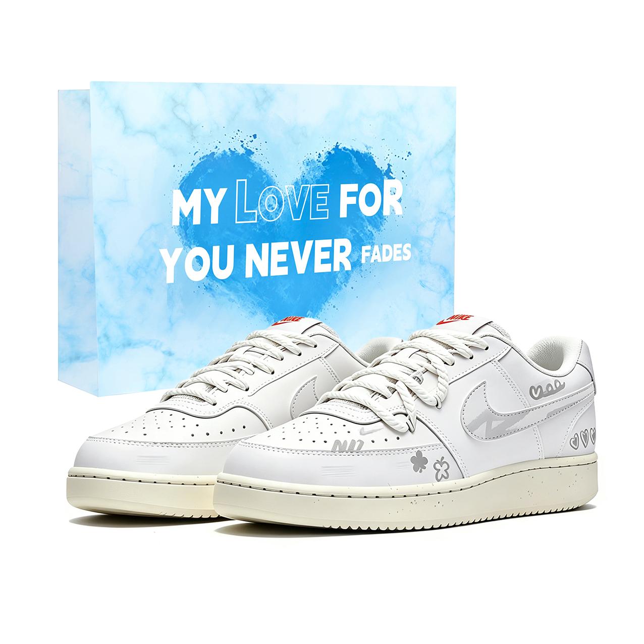 

Nike Court Vision Heartbeat Silver Cloud Slip Resistant, Abrasion Resistant, Height Increasing Low top Skateboard Shoes HV5246-100(TeamX-) 38