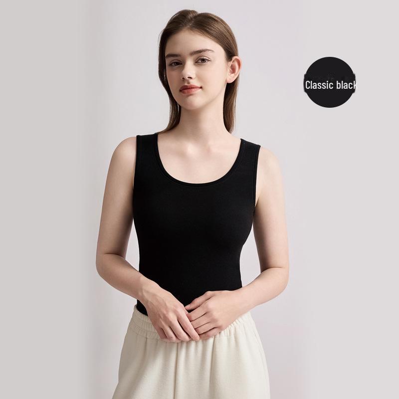 Women's Cashmere Silk Padded Bra Vest – Warm Autumn & Winter Innerwear