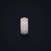Men's S925 Silver Ring, Hip-hop Men's Personality Niche Micro-inlaid Zircon Gold Ring, One Piece of Hair